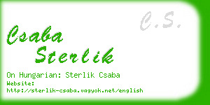 csaba sterlik business card